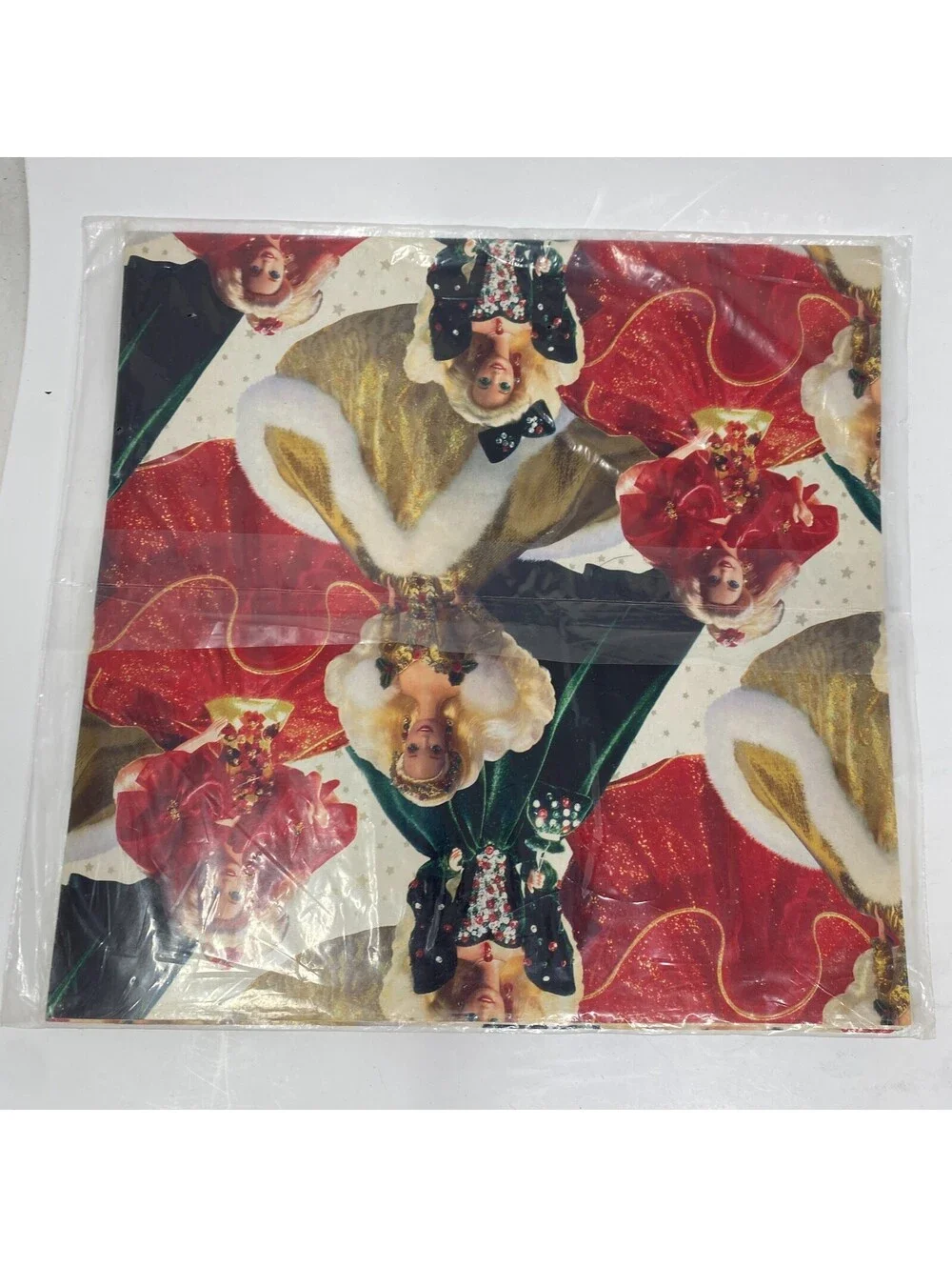 Vintage 1995 Hallmark Barbie Holiday Gift Wrap Paper 2 Sheets Christmas